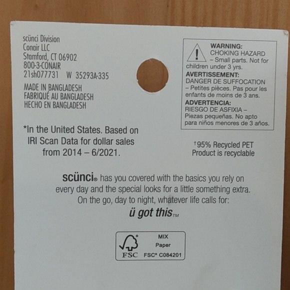 Scunci I Was a Plastic Bottle Hair Claw Clip Set 3 - Picture 7 of 8